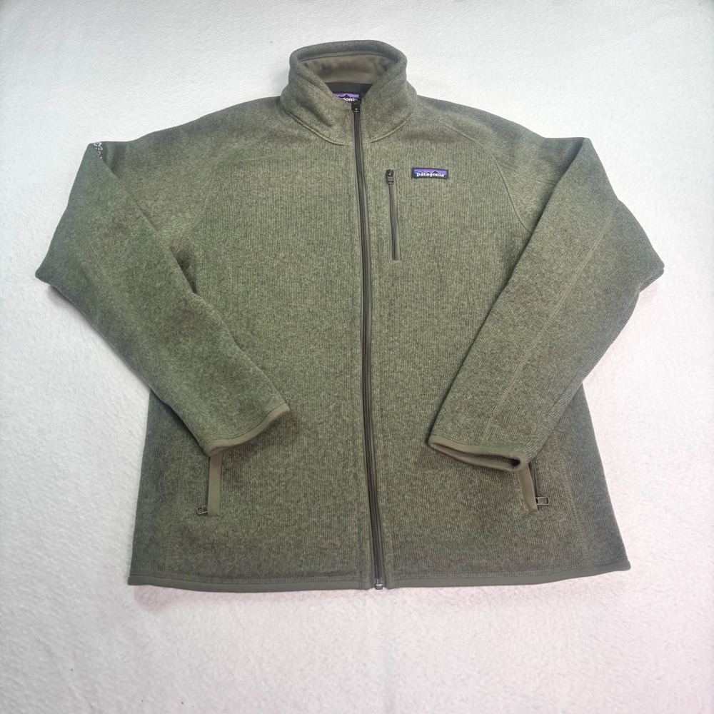 Patagonia Better Sweater Full Zip Fleece Jacket Green Mens Medium Outdoor
